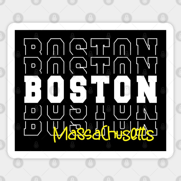 Boston city Massachusetts Boston MA Magnet by TeeLogic